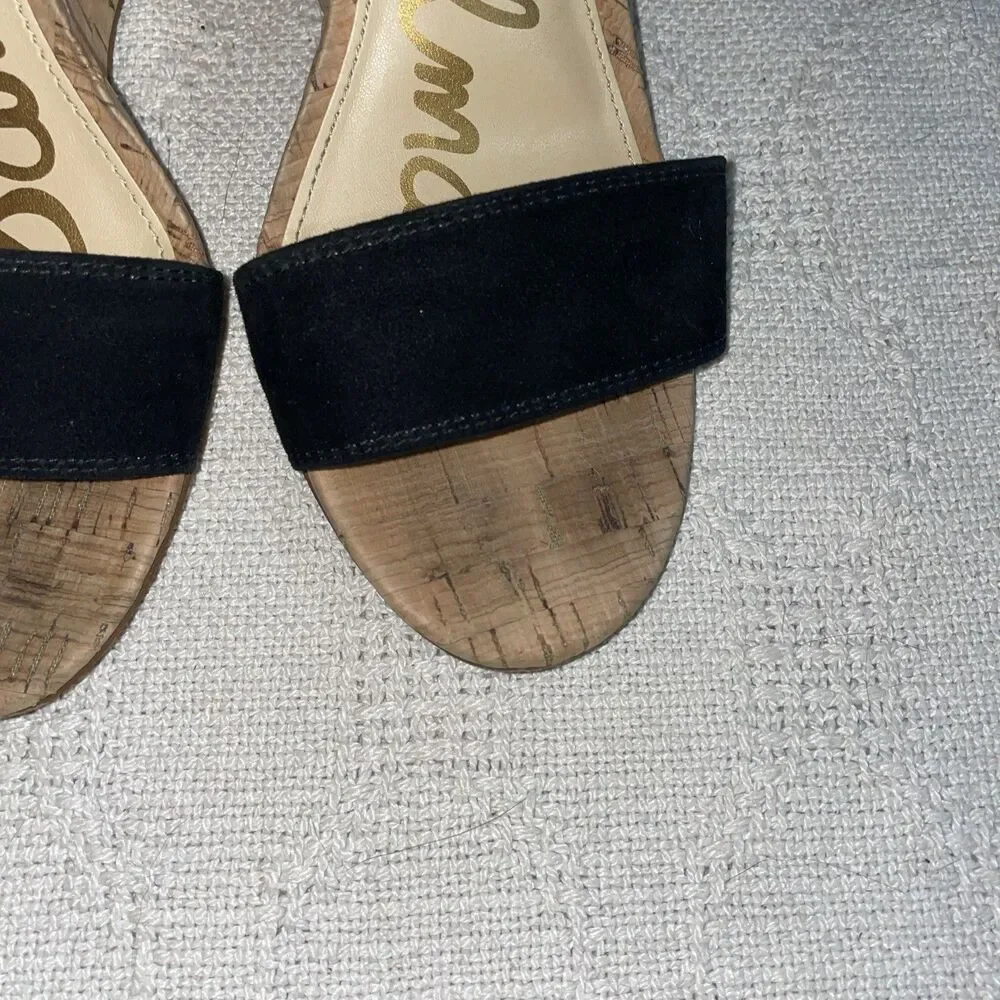 Sam Edelman Women’s Wedge Dress Shoes Size 6.5 M Black Ankle Strap Going out